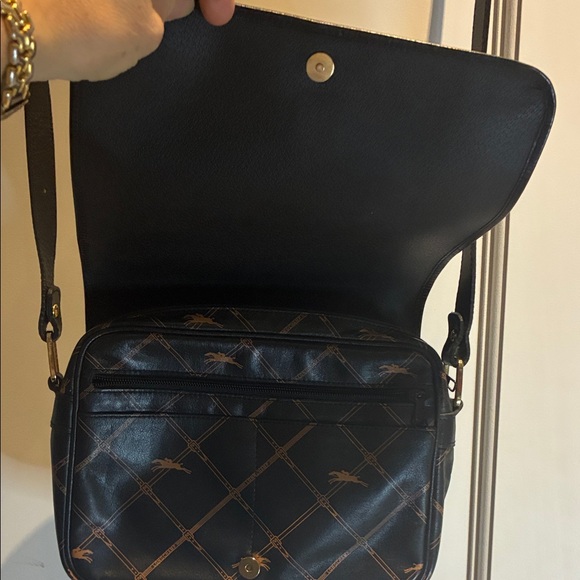 Longchamp Chic Black and Brown Crossbody Bag👝 - Picture 4 of 8